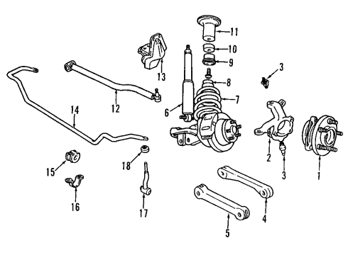 1995 Jeep Grand Cherokee Stabilizer Bar Diagram for 52005233