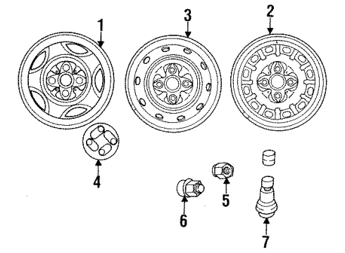 1995 Dodge Neon Spare Wheel Diagram for 4684695AB