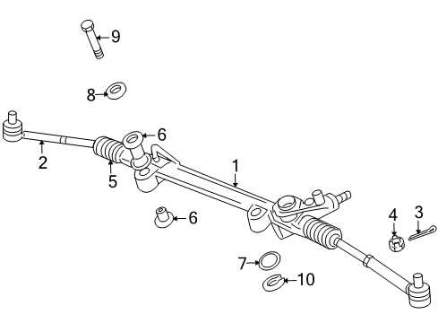 2008 Dodge Viper Steering Gear Diagram for 4865678AH