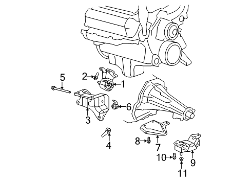 2004 Dodge Durango Mount Bracket, Passenger Side Diagram for 52855236AD