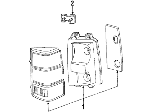 1987 Chrysler LeBaron Combination Lamps Diagram 2 - Thumbnail