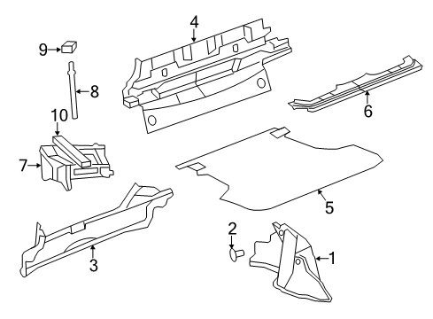 2012 Chrysler 200 Trunk Trim, Rear Diagram for XS10DX9AF