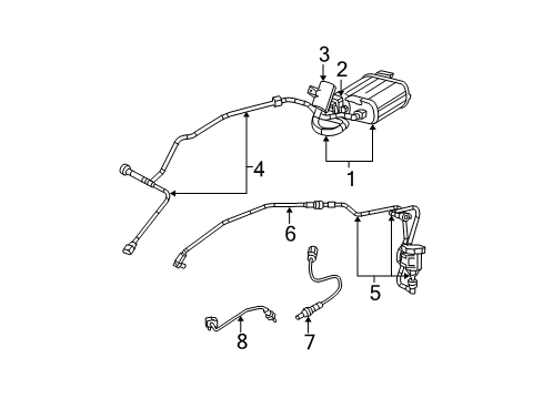 2013 Dodge Avenger Front Oxygen Sensor Diagram for 5149180AA
