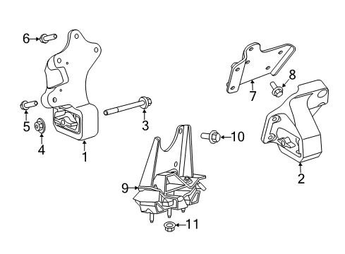 2015 Ram 1500 Bracket, Driver Side Diagram for 68186035AB
