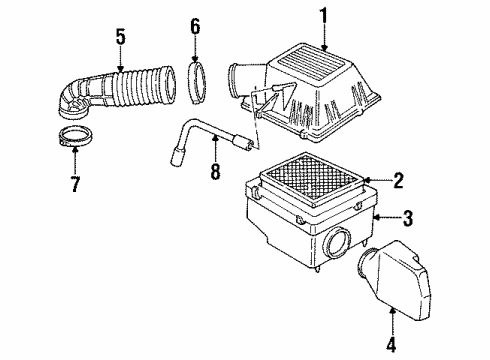 1993 Jeep Grand Cherokee Lower Case Diagram for 53007385