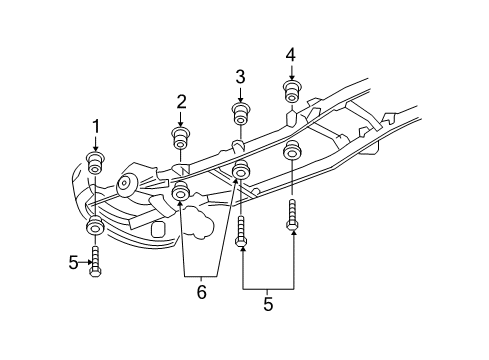 2007 Dodge Ram 1500 Upper Insulator, Center Diagram for 55366469AC