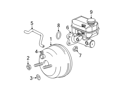 2005 Dodge Durango Master Cylinder Diagram for 5102284AB