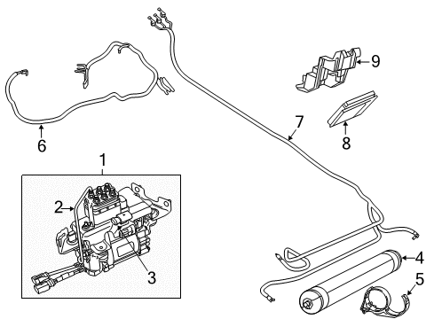 2013 Jeep Grand Cherokee Line, Front Diagram for 52124932AE
