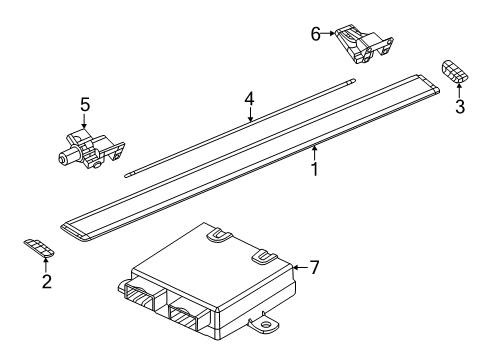 2025 Ram 1500 End Cap, Rear Passenger Side Diagram for 68461585AA