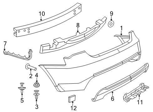 2011 Dodge Avenger Side Bracket, Rear Passenger Side Diagram for 68081562AE