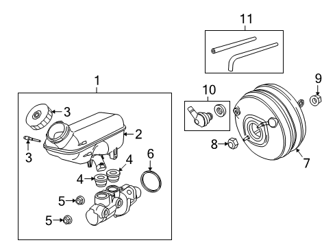 2012 Ram C/V Brake Booster Diagram for 68064801AE