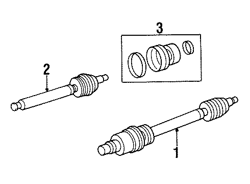 1997 Dodge Stratus Axle Shaft Diagram for R2073673AC