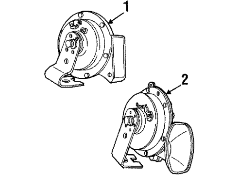 1998 Dodge Grand Caravan Horn Diagram for 4685563AB