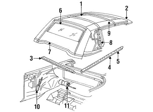 1994 Chrysler LeBaron Convertible Top Diagram
