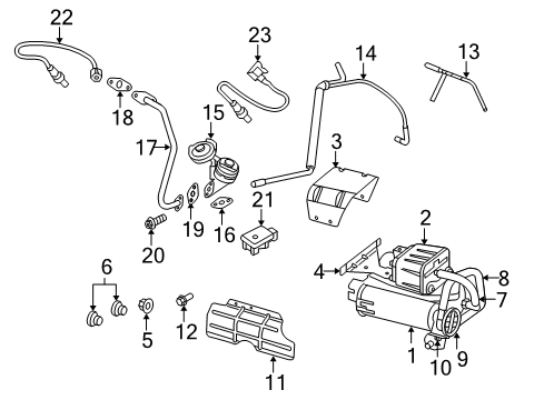 2005 Dodge Ram 1500 EGR Valve Diagram for 53034058AC