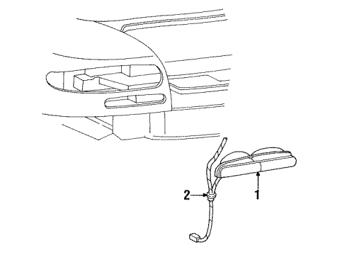 1997 Dodge Viper Turn Signal Lamp Diagram for 4642101