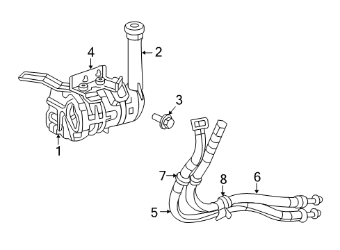 2009 Dodge Durango Hose Assembly, Front Diagram for 68029230AB