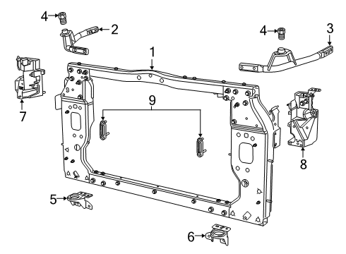 2020 Jeep Cherokee Support Bracket, Center Passenger Side Diagram for 68438518AA