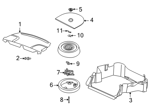 2003 Chrysler Concorde Package Tray Trim, Slate Gray, Rear Diagram for TJ06XDVBC