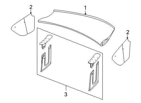 2009 Dodge Viper Spoiler, Rear Diagram for 68050023AB
