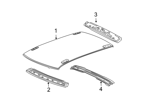 2005 Dodge Magnum Header Panel, Rear Diagram for 5065630AJ