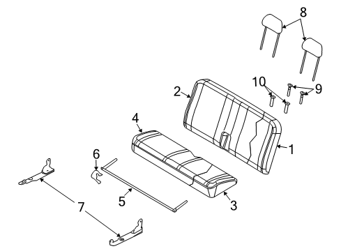 2007 Chrysler Aspen Pivot Bracket, Rear Diagram for 5135569AA