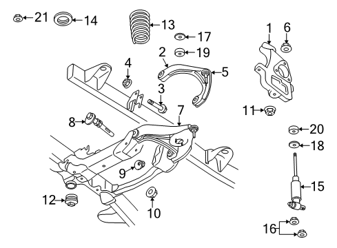 2014 Ram 2500 Coil Spring, Front Diagram for 68172138AC