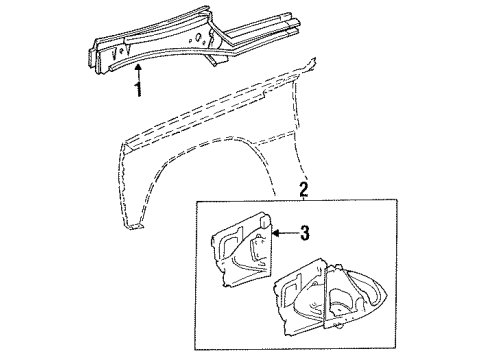 1985 Jeep Cherokee Side Rail, Center Diagram for 55001206