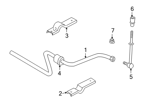 1999 Chrysler Concorde Stabilizer Link Insulator, Rear Diagram for 4695913