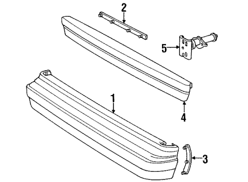 1989 Chrysler LeBaron Bumper & Components - Rear Diagram 2 - Thumbnail
