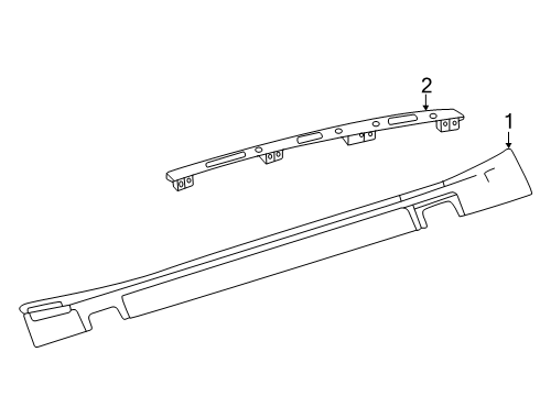 2024 Dodge Charger Daytona Exterior Trim - Pillars Diagram