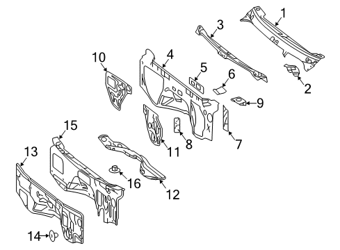 2008 Dodge Sprinter 3500 Lower Dash Panel, Driver Side Diagram for 68006304AA