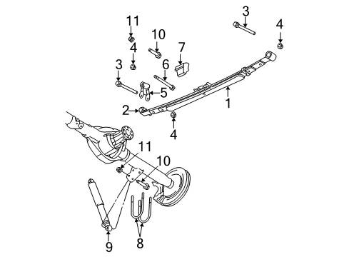 2007 Dodge Ram 2500 Leaf Spring, Rear Diagram for 52113513AF