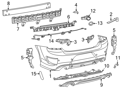 2022 Dodge Charger Center Support, Rear Diagram for 68226564AB