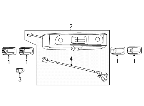 2024 Ram ProMaster EV Roof Lamps Diagram