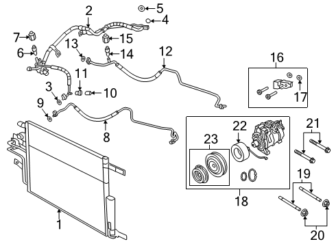 2020 Ram 1500 Evaporator Core Diagram for 68396046AB