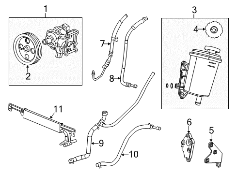 2012 Ram 3500 P/S Pump & Hoses Diagram 3 - Thumbnail