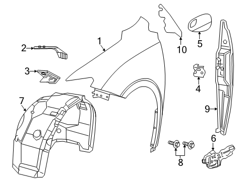 2021 Chrysler Pacifica Foam Blocker Diagram for 68281476AA