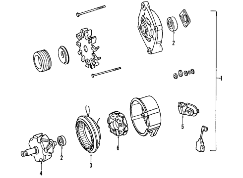 1990 Chrysler TC Maserati Mount Bracket Diagram for MD149003