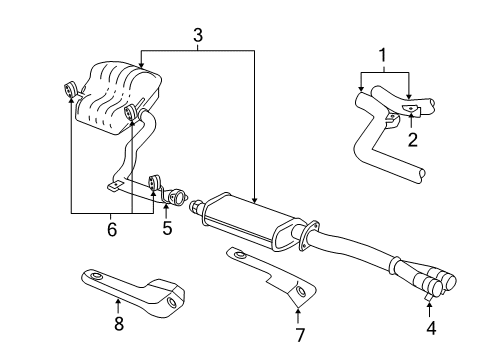 2010 Chrysler 300 Catalytic Converter, Front Diagram for 4578937AC
