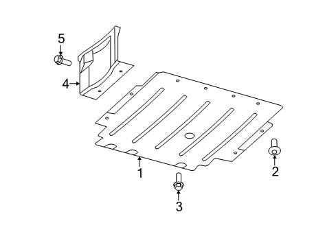 2009 Chrysler Sebring Front Shield Diagram for 5116183AC