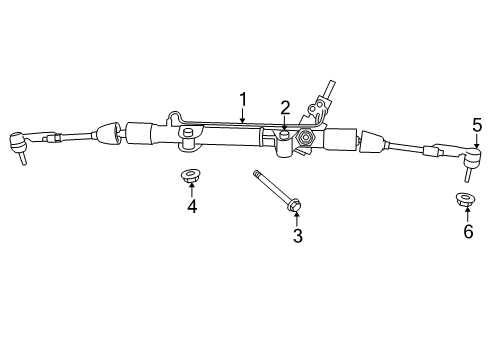 2010 Dodge Nitro Outer Tie Rod, Passenger Side Diagram for 52125366AA