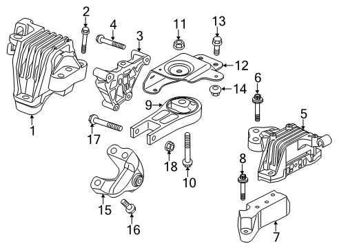 2015 Chrysler 200 Alternator Bolt, Lower Diagram for 6104206AA