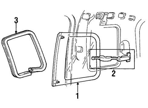 1995 Dodge Ram 1500 Weatherstrip Diagram for 55135048