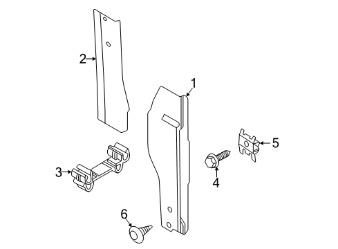 2016 Ram ProMaster 2500 Interior Trim - Side Panel Diagram 2 - Thumbnail