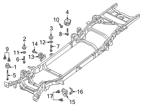 2023 Ram 1500 Cushion Bolt, Rear Diagram for 6513292AA