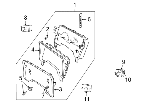 2004 Dodge Dakota Instrument Cluster Diagram for 56049563AB
