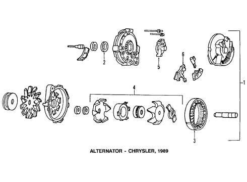 1989 Dodge Spirit Alternator Diagram 3 - Thumbnail