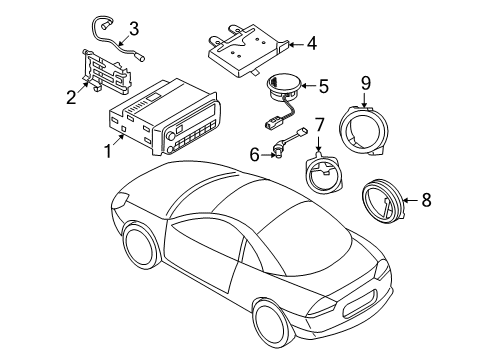 2004 Chrysler Sebring Speaker Diagram for MR306599