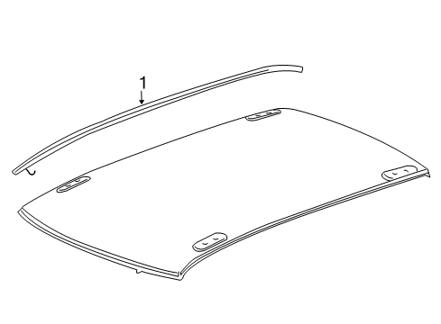 2006 Dodge Magnum Roof Molding, Passenger Side Diagram for WU04RXFAF